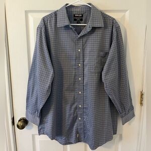 Kirkland Signature Gray Checkered Dress Shirt